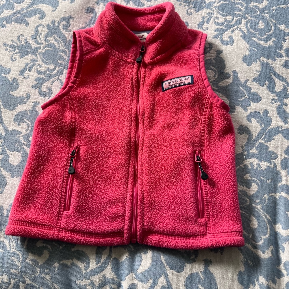 Vineyard Vines Pink Fleece Vest